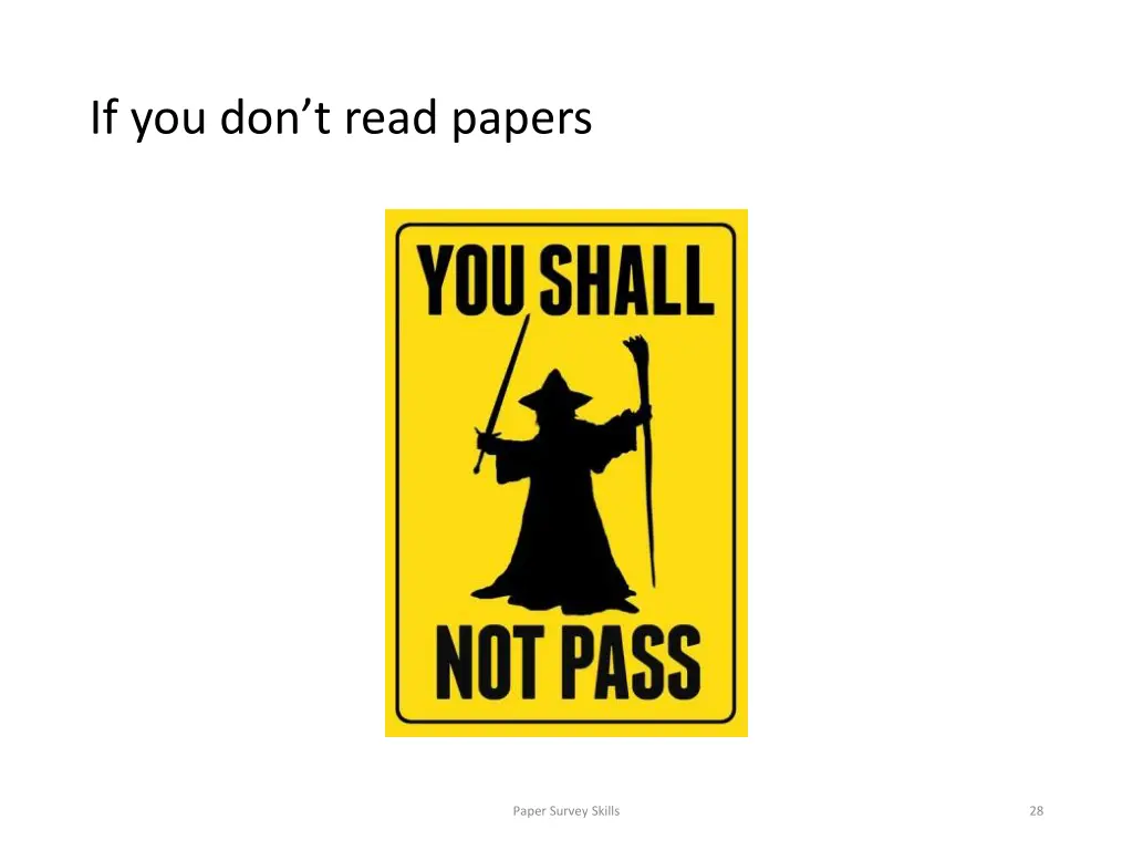 if you don t read papers