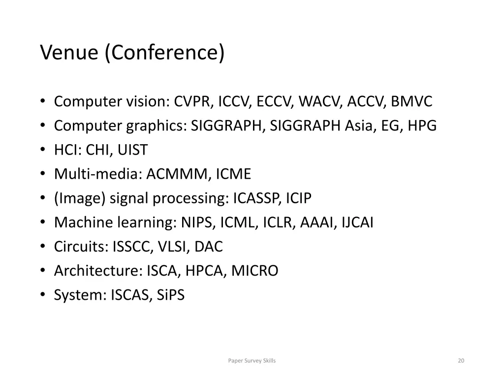 venue conference