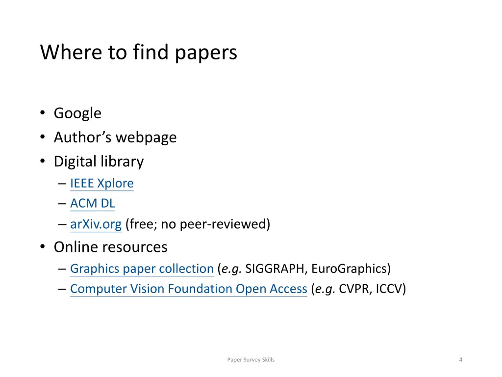 where to find papers