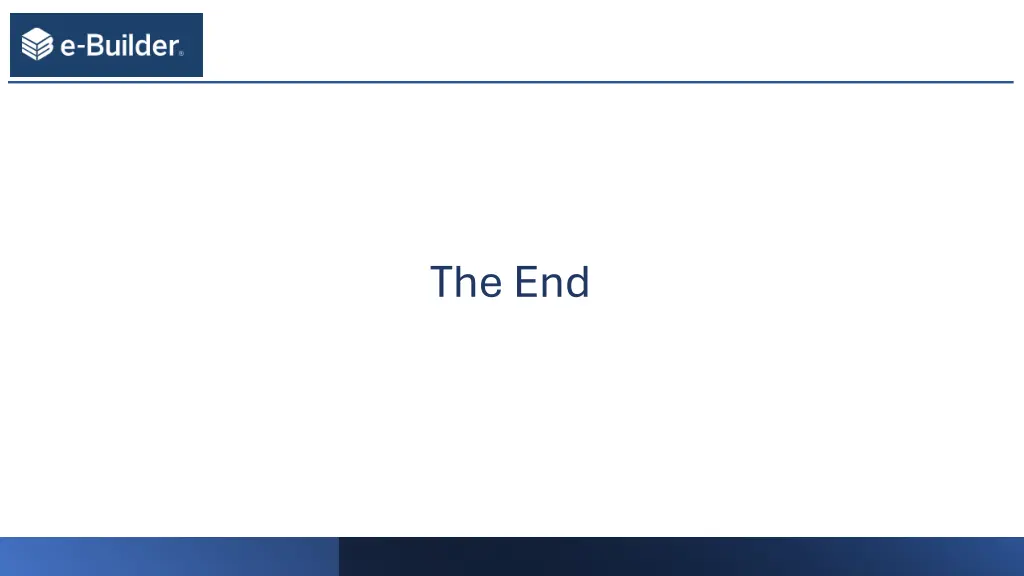 the end