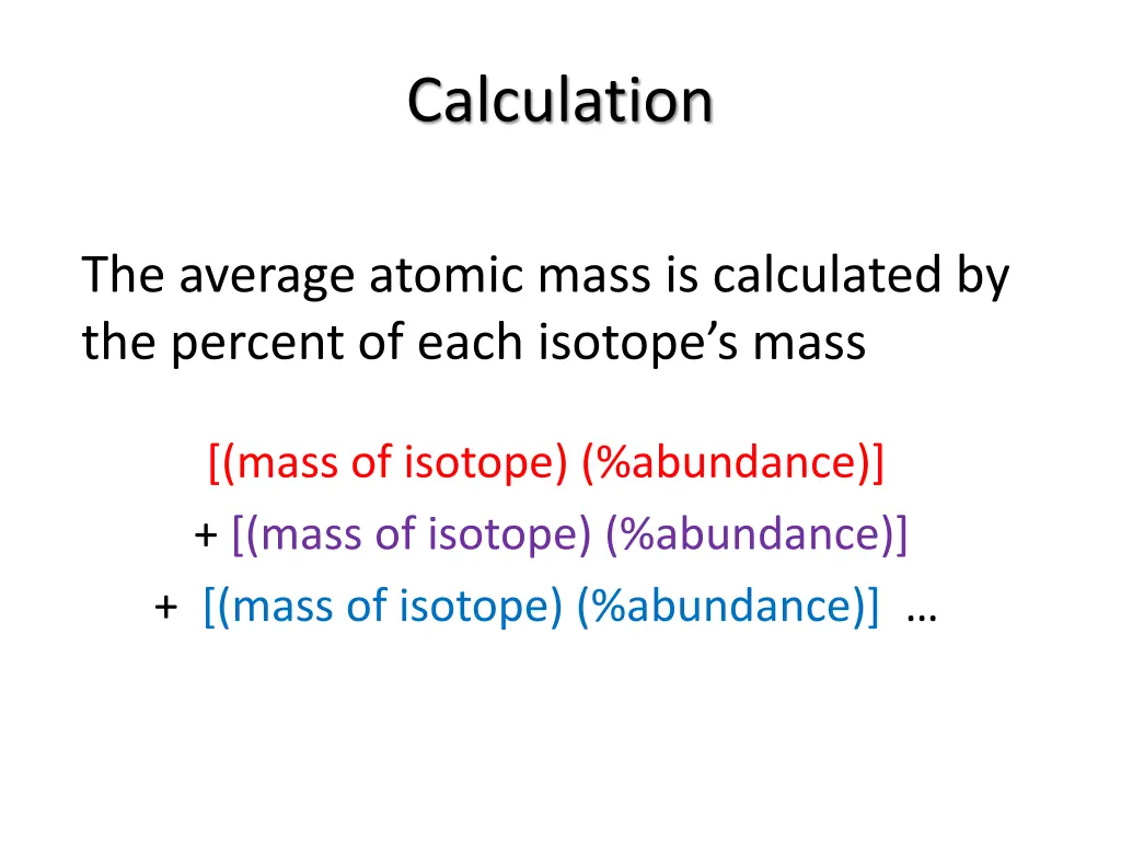 calculation