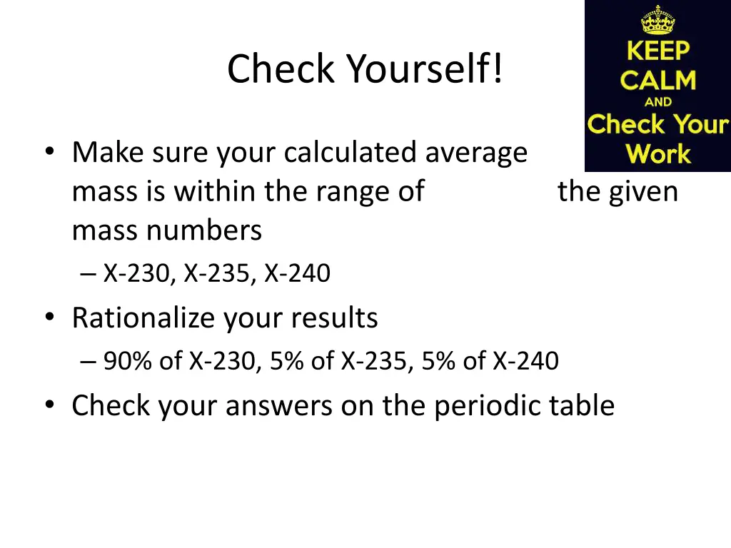 check yourself