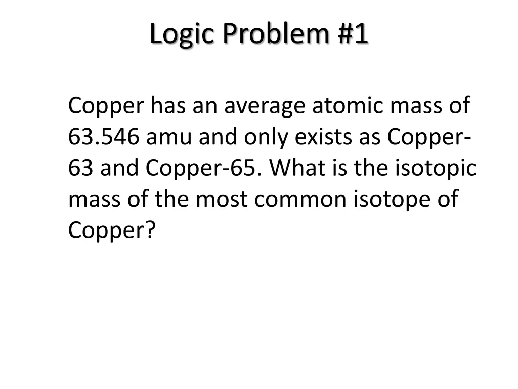 logic problem 1