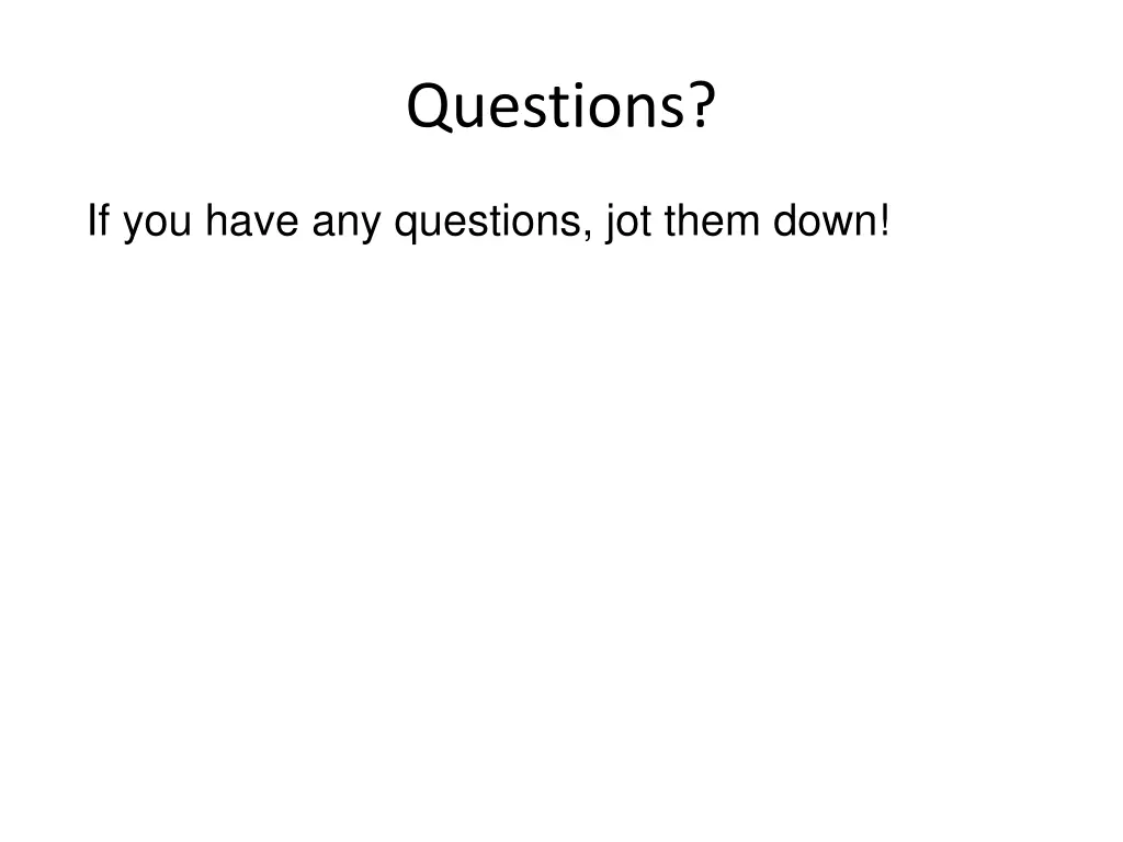 questions
