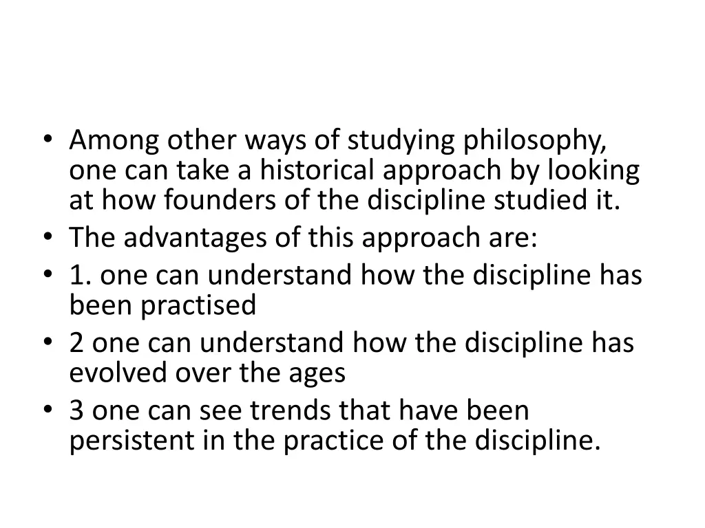 among other ways of studying philosophy