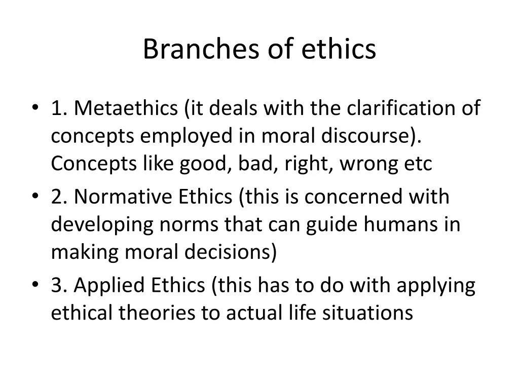 branches of ethics