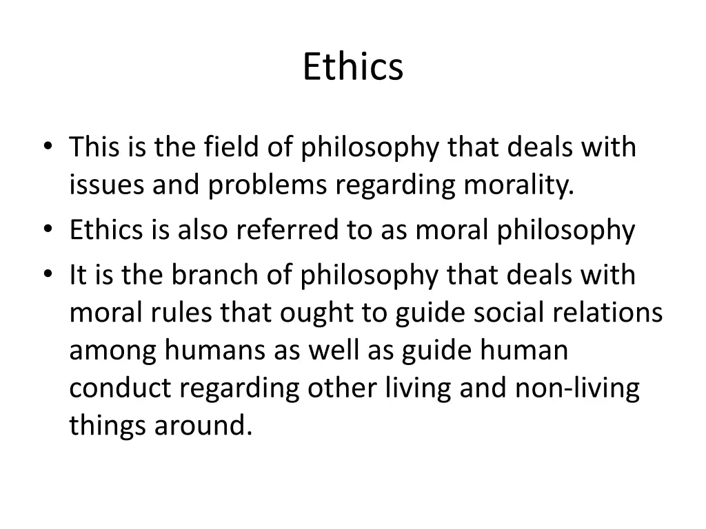 ethics
