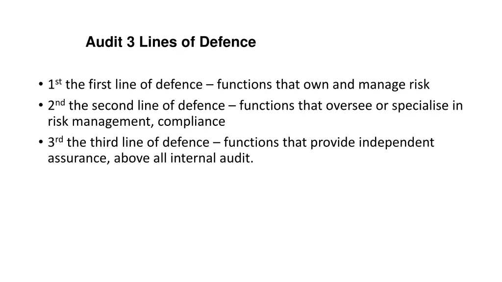 audit 3 lines of defence