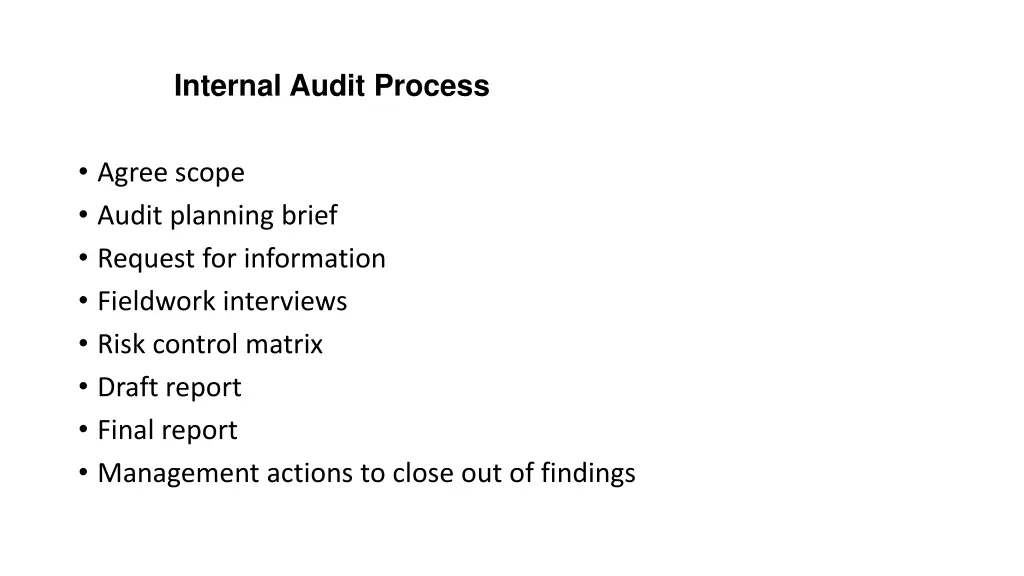 internal audit process