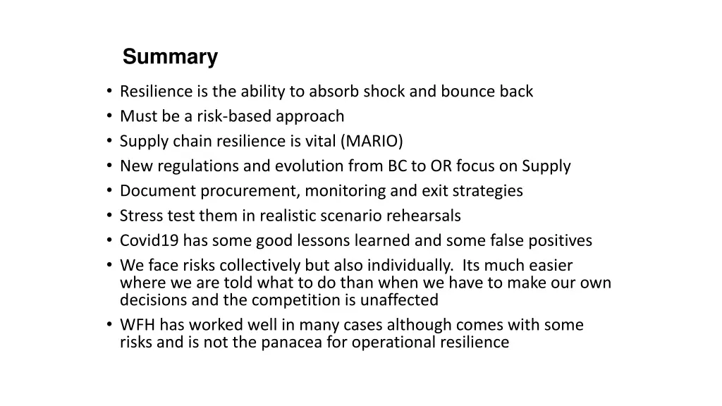 summary