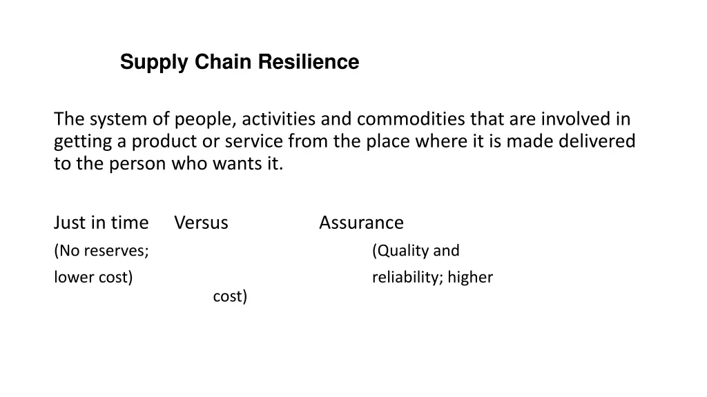 supply chain resilience