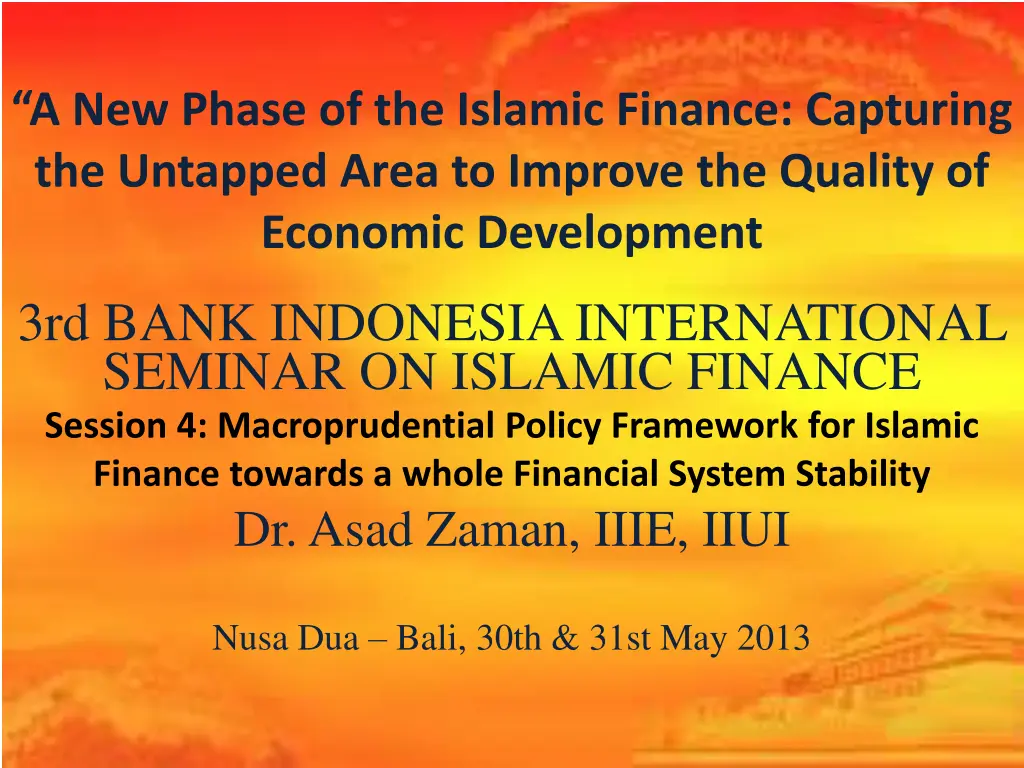 a new phase of the islamic finance capturing