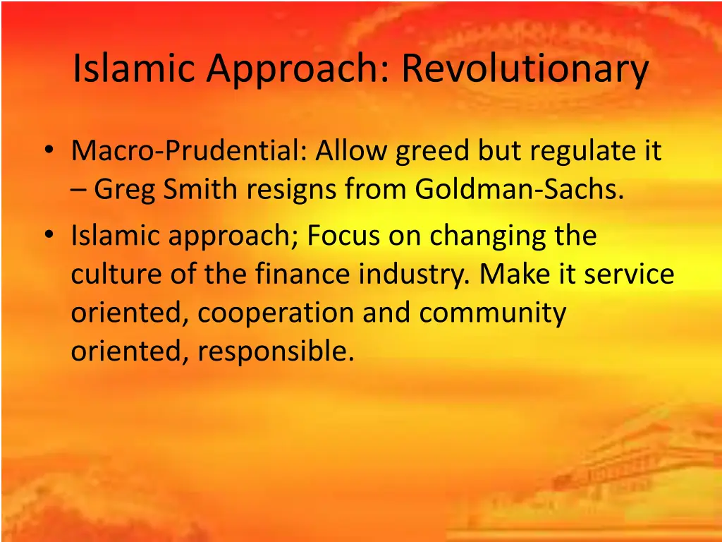 islamic approach revolutionary