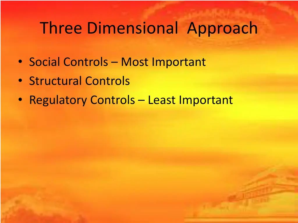 three dimensional approach