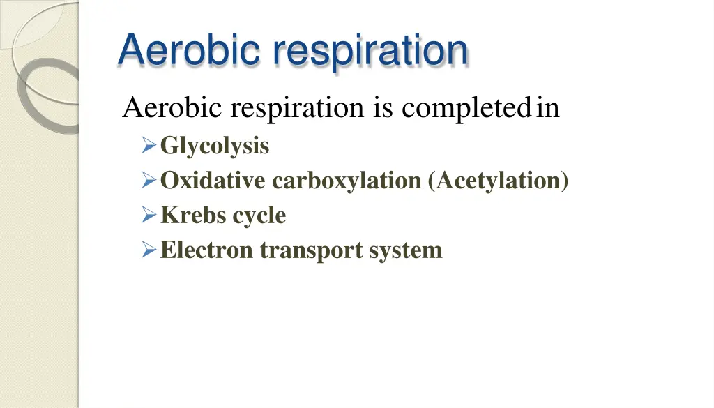 aerobic respiration aerobic respiration