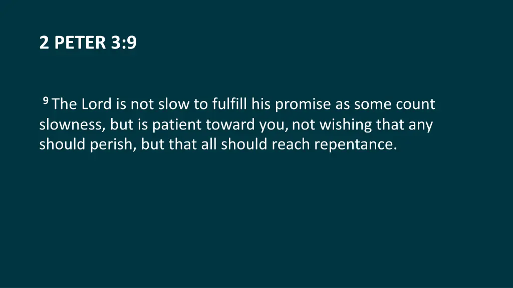 2 peter 3 9