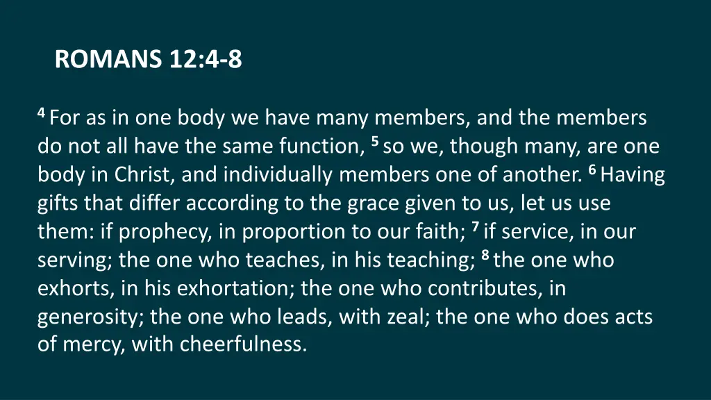 romans 12 4 8