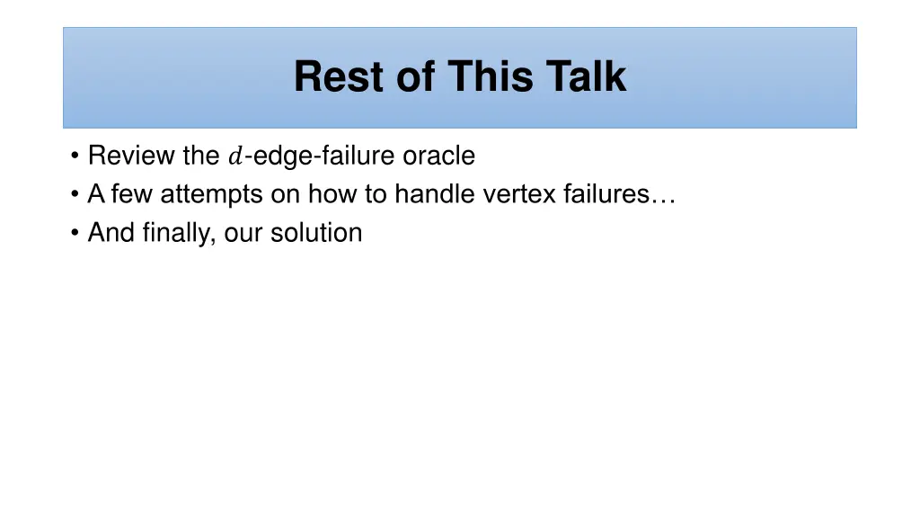 rest of this talk