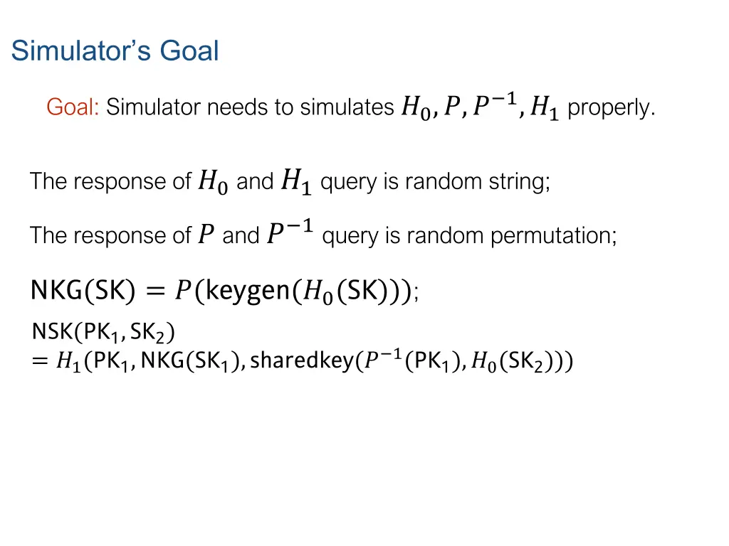 simulator s goal
