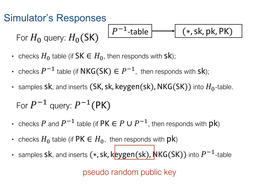 simulator s responses