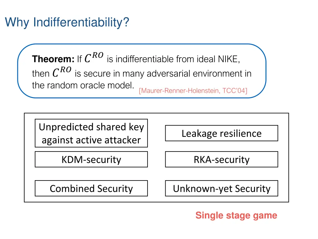 why indifferentiability