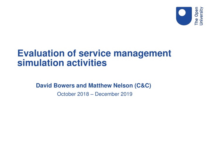 evaluation of service management simulation