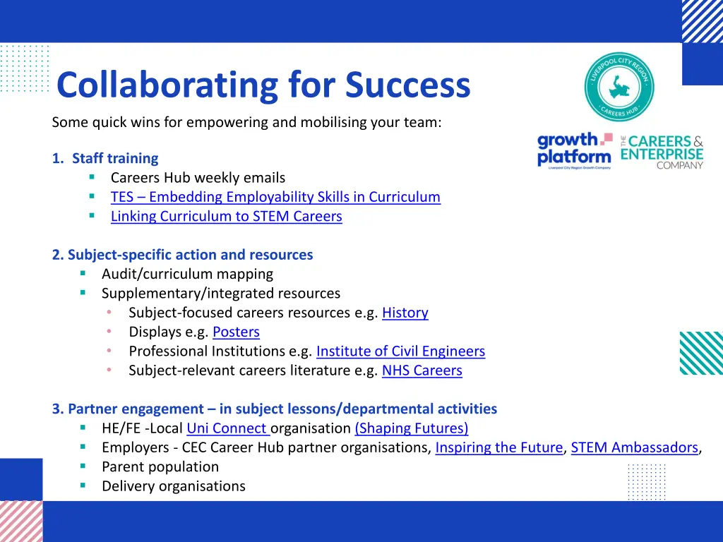 collaborating for success some quick wins