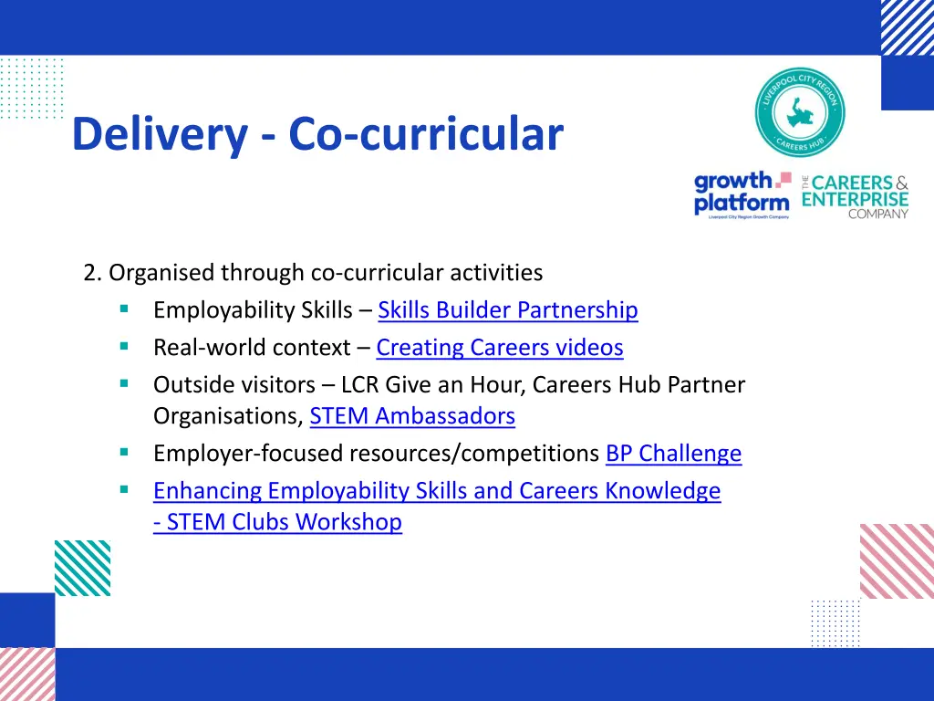 delivery co curricular