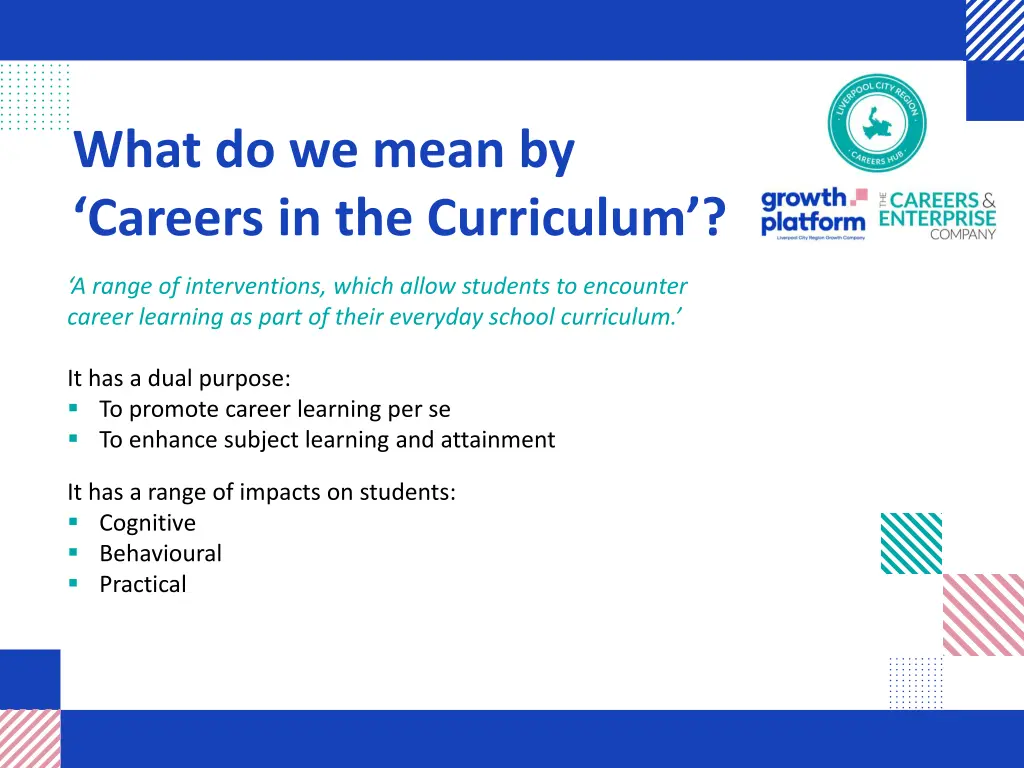 what do we mean by careers in the curriculum