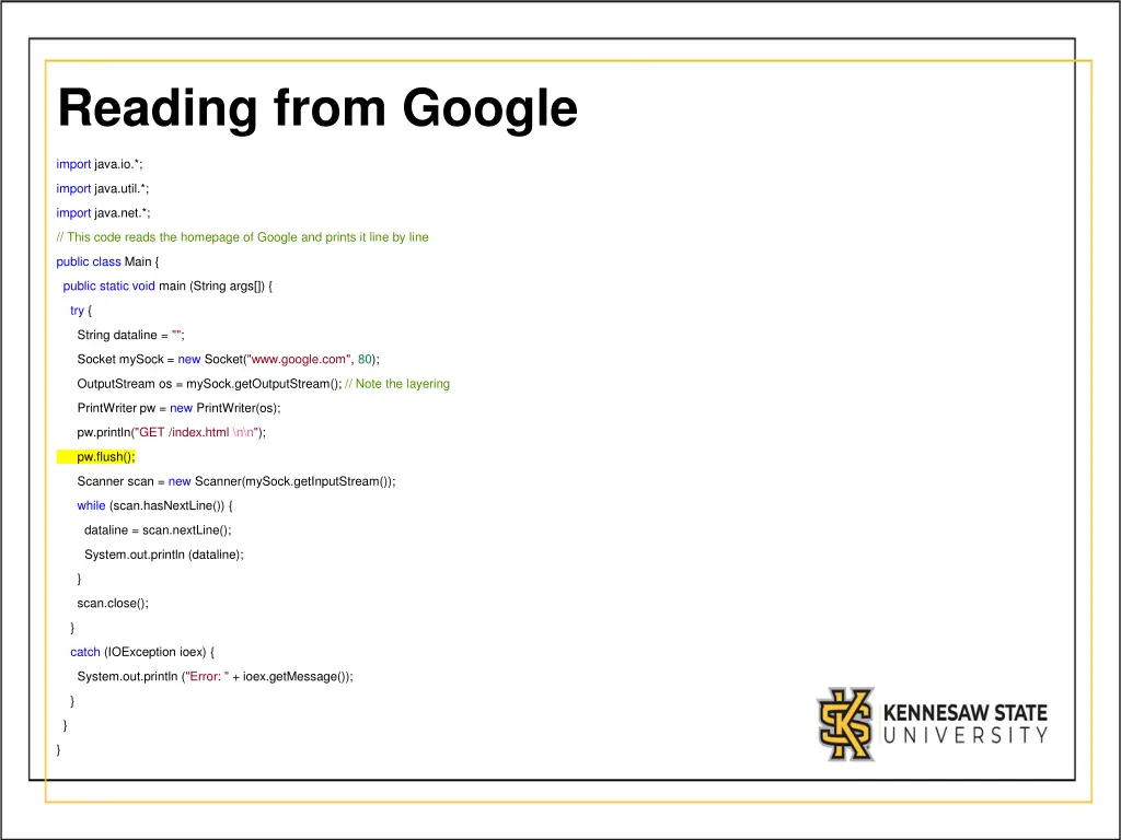 reading from google