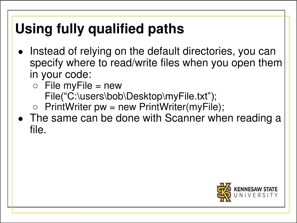 using fully qualified paths