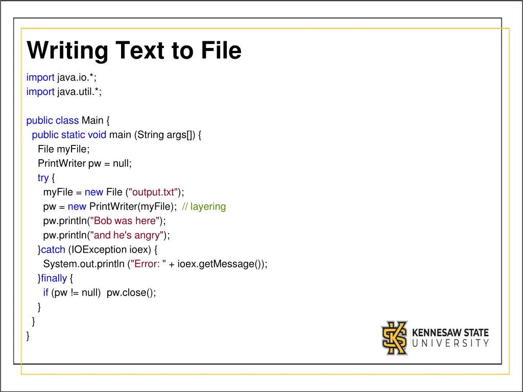 writing text to file