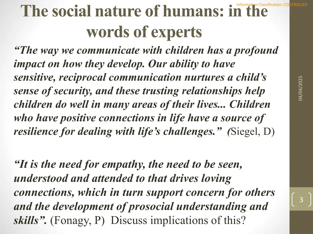 the social nature of humans in the words