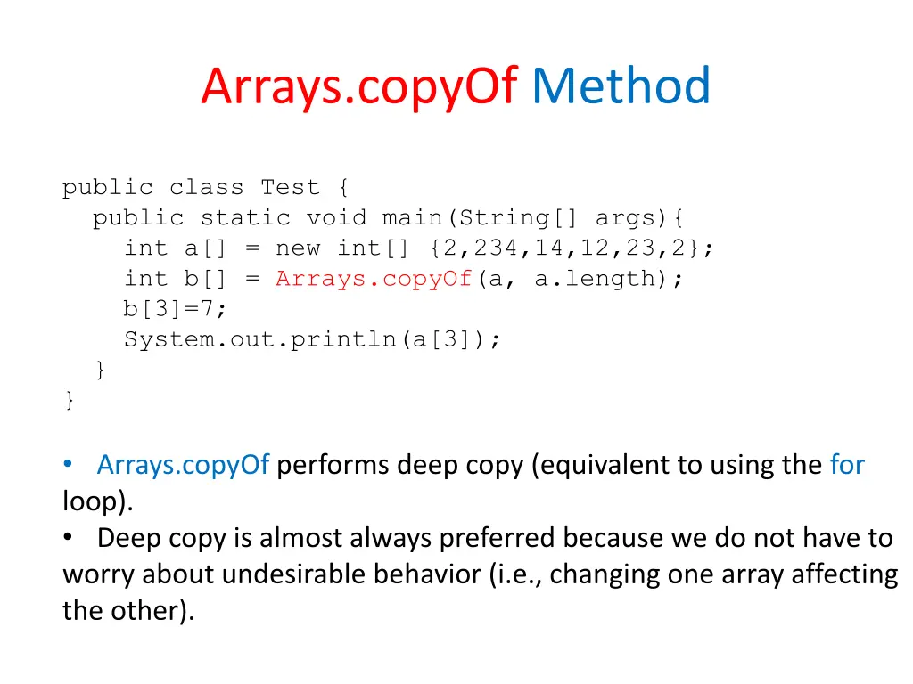 arrays copyof method