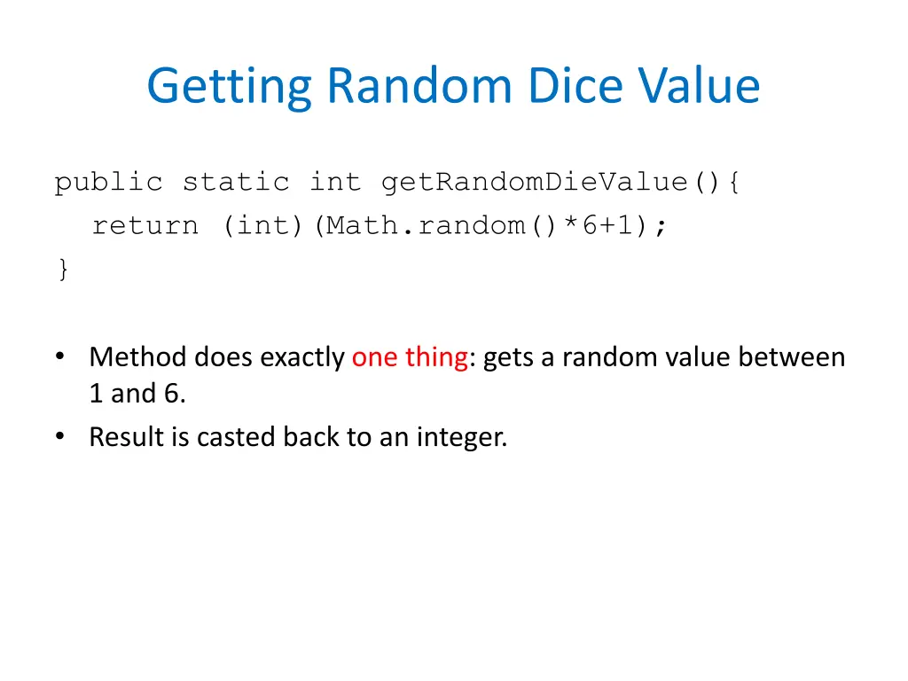 getting random dice value