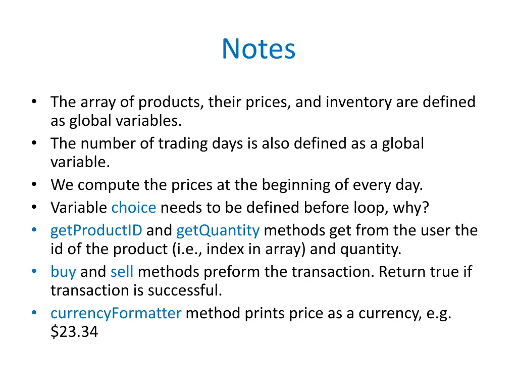 notes