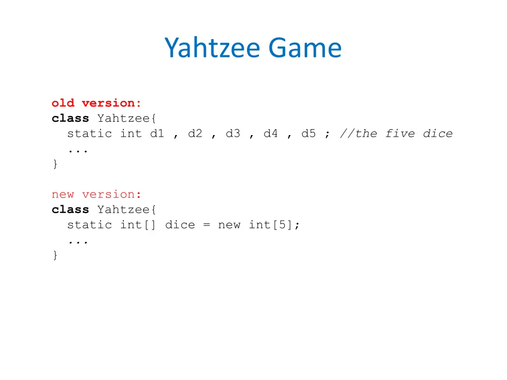 yahtzee game