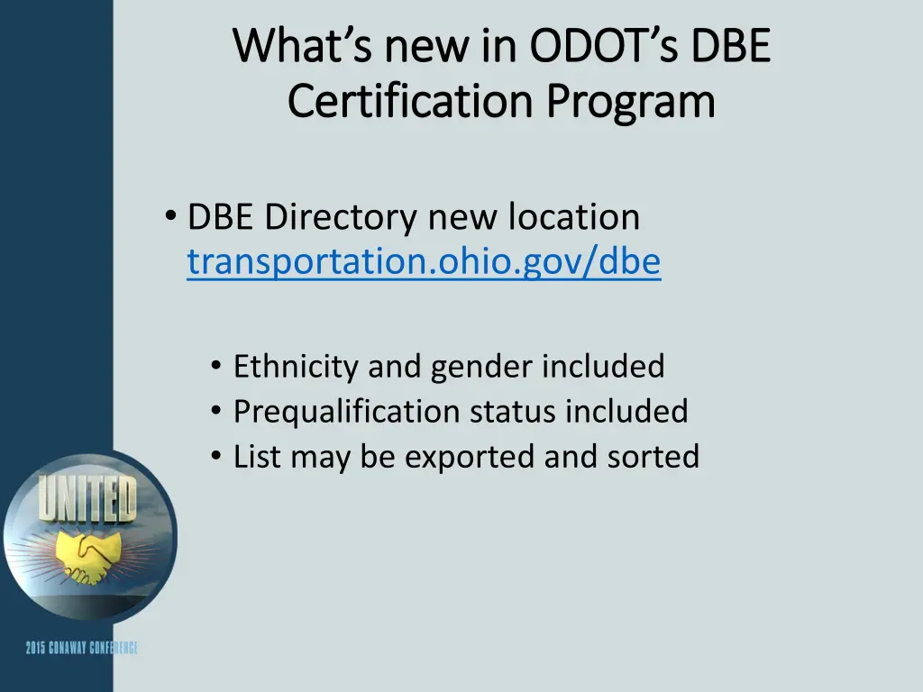 what s new in odot s dbe what s new in odot