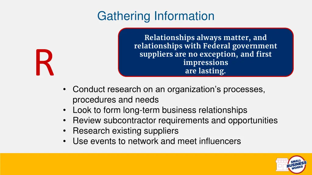 gathering information