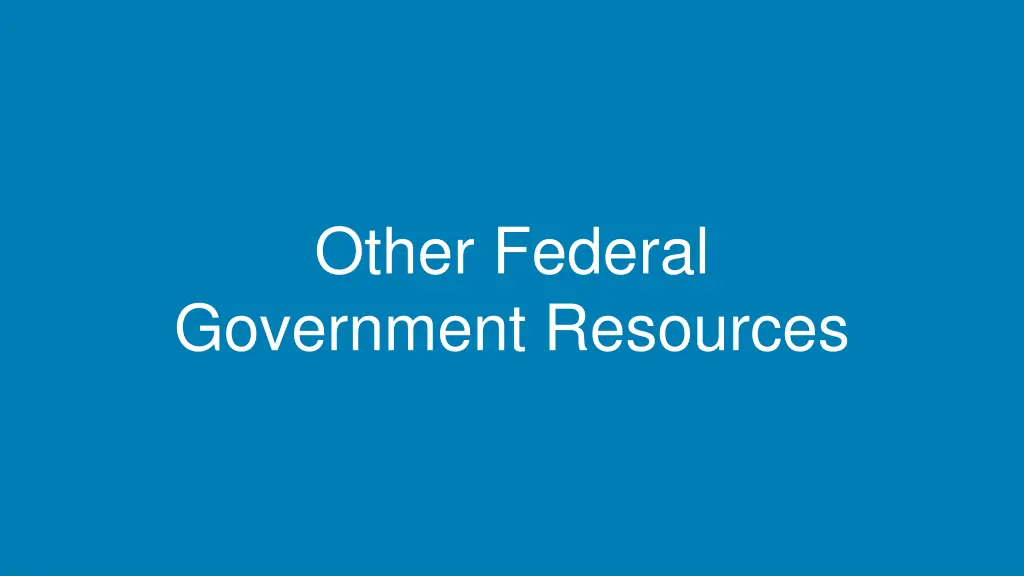 other federal government resources