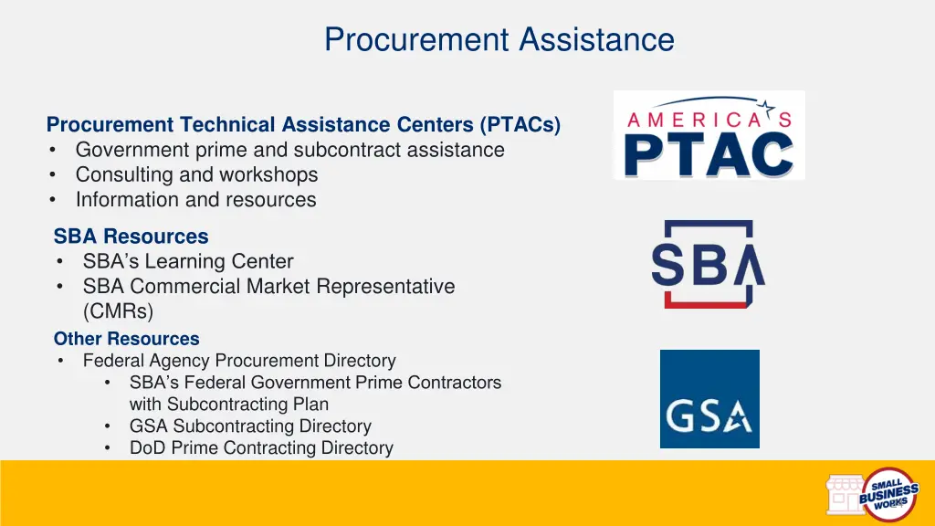 procurement assistance