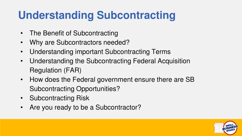 understanding subcontracting