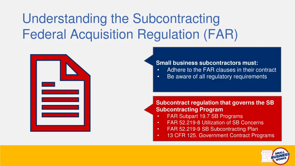 understanding the subcontracting federal