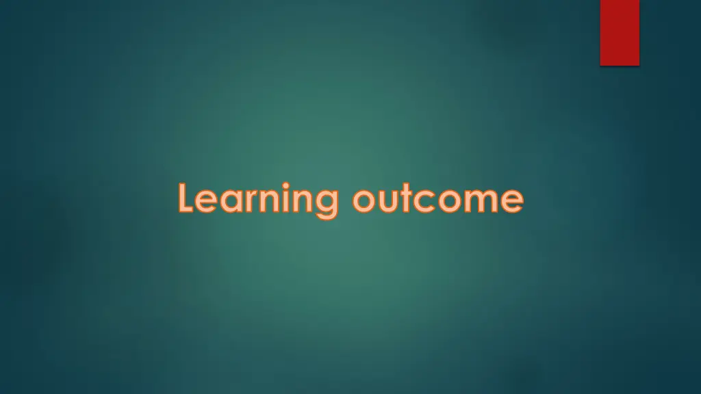 learning outcome
