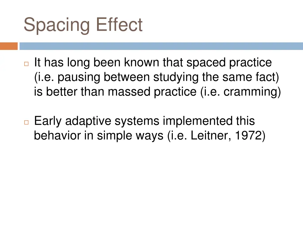 spacing effect