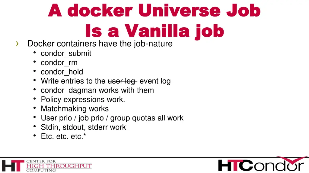 a a docker docker universe job universe