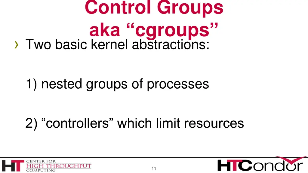 control groups aka cgroups