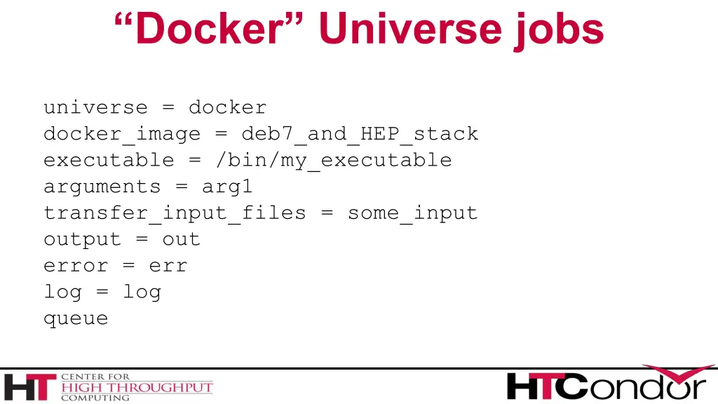 docker universe jobs
