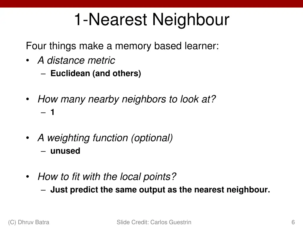 1 nearest neighbour