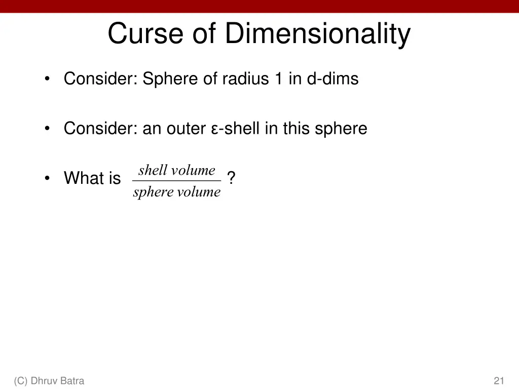 curse of dimensionality
